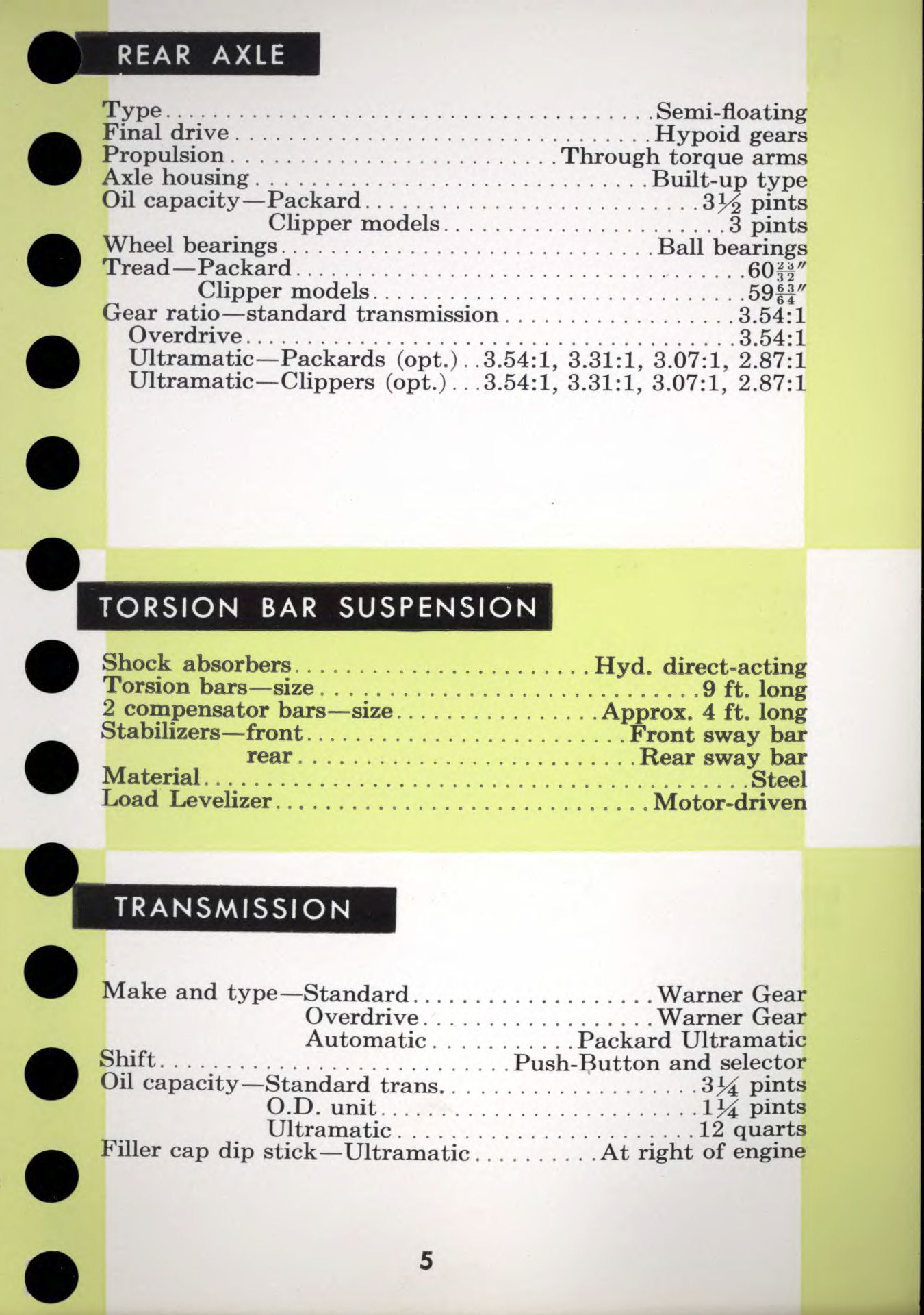 1956 Packard Data Book Page 31